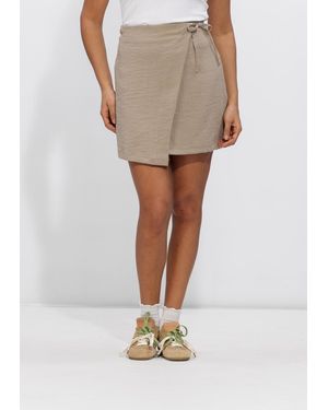 Object Damen Röcke Objrini Mw Short Wrap Skirt - Natur