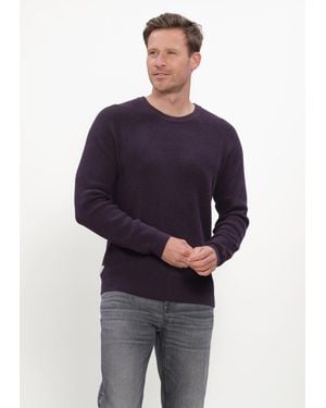 Cast Iron Herren Pullover & Cardigans Crewneck Regular Fit Soft Blend - Blau