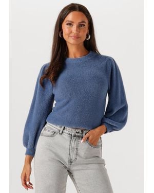 Catwalk Junkie Damen Pullover & Cardigans Fuzzy Puff Sleeve Knit - Blau