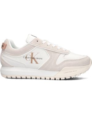 Calvin Klein Sneaker Low Tooth Runner Irregular Lines Dames - Schwarz