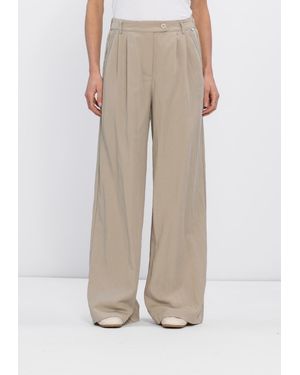 Simplee Damen Hosen Trouser - Natur