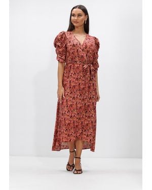 Aaiko Damen Kleider Pida Ikat Vis 512 - Rot
