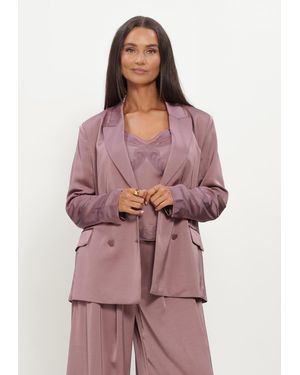 Dante6 Damen Blazers Sevigny Relaxed Satin Blazer - Pink