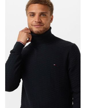 Tommy Hilfiger Rollkragenpullover Exaggerated Structure Roll Neck - Blau