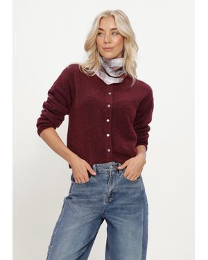 Object Damen Pullover & Cardigans Objagate L/S Re Knit Cardigan Noos - Rot