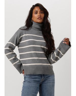 Selected Women Damen Pullover & Cardigans Slfkamma Ls Knit Roll Neck - Grau