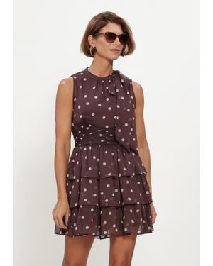 Notre-v Damen Kleider May Big Dot Dress - Rot