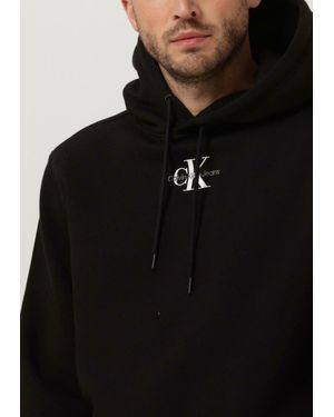 Calvin Klein Pullover Monologo Hoodie - Schwarz