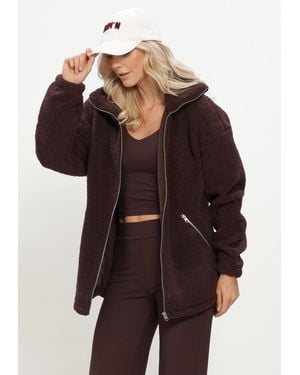 Aim'n Damen Jacken Pile Jacket - Braun