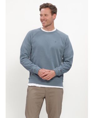 Cast Iron Herren Pullover & Cardigans Crewneck Regular Fit Twill - Blau
