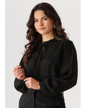 Moves Damen Blusen Valira Top - Schwarz