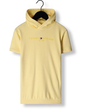Tommy Hilfiger Minikleid Essential Hoodie Dress S/S Mädchen - Gelb