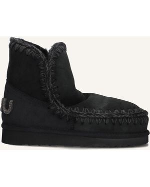 Mou Damen Stiefel Eskimo 18 Glitter Logo - Schwarz