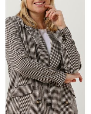 Colourful Rebel Blazer Rikki Jacquard Dogtooth Boyfriend Blazer Damen - Grau