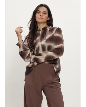 JAPANTKY Damen Blusen Iwane - Braun