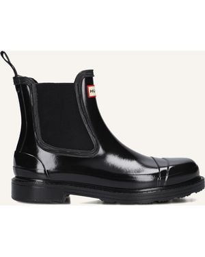 HUNTER Damen Stiefel Original Chelsea - Schwarz