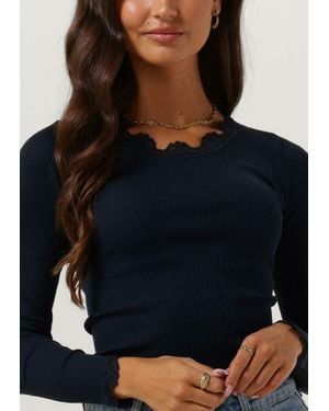 Rosemunde Top Babette Silk T-Shirt Lace Damen - Blau