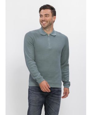 Dstrezzed Herren Pullover & Cardigans Ds_Kostas Zip Polo - Grau