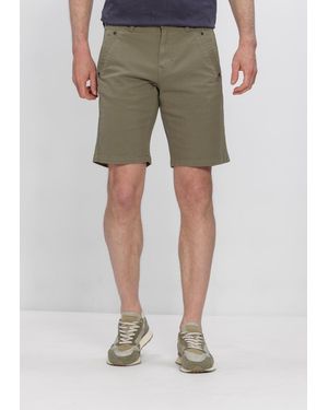 PME LEGEND Herren Hosen Spector Chino Shorts Fancy Structure - Grün