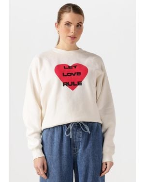 Catwalk Junkie Damen Pullover & Cardigans Graphic Sweater - Weiß