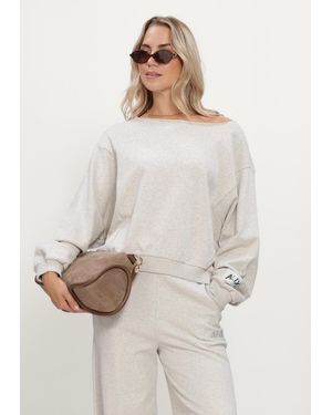 Alix The Label Damen Pullover & Cardigans Ladies Knitted Badwing Sweater - Weiß