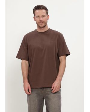 Woodbird Herren Polos & T-Shirts Wbbaine Base Tee - Braun