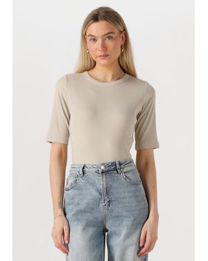 WITHBLACK Damen Tops & T-Shirts Wbllullu Ss Tee - Natur