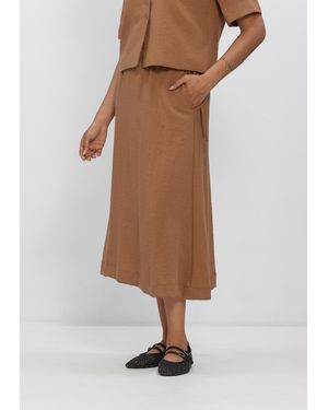 Object Damen Röcke Objrini Midi Skirt 145 Nd - Braun