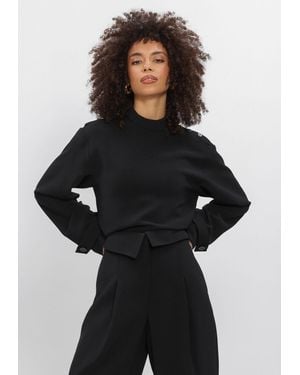 Dante6 Damen Tops & T-Shirts Raes Button Detail Top - Schwarz