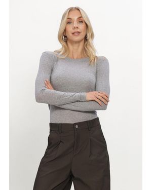 WITHBLACK Damen Tops & T-Shirts Wbljosefine Ls Tee - Grau