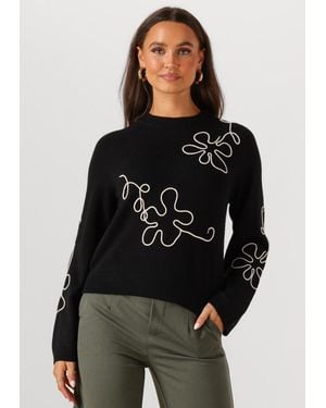 Object Damen Pullover & Cardigans Objlaney Rubin Ls Pullover - Schwarz