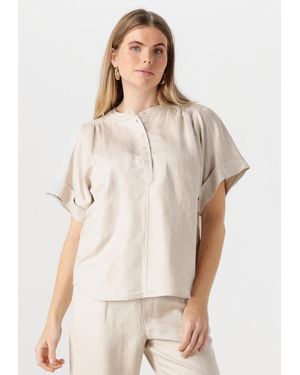 Minus Damen Blusen Sabbi Linen Blouse - Natur
