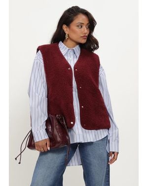 Object Damen Blazers Objella Waistcoat Noos - Rot