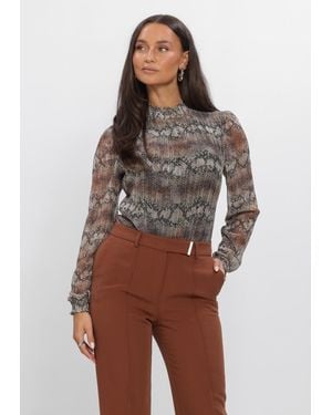 Aaiko Damen Tops & T-Shirts Tory Snake Pes 554 - Braun