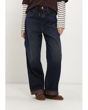 Catwalk Junkie Damen Jeans Baggy Fit Jeans - Blau