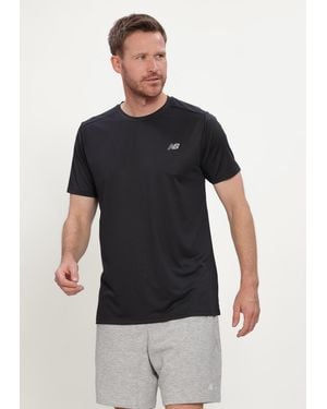 New Balance Herren Polos & T-Shirts Se Ss - Schwarz