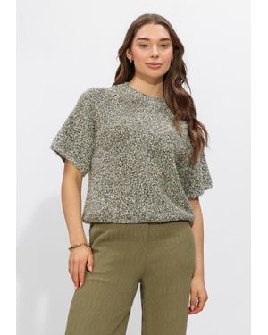 Another Label Damen Pullover & Cardigans Alalys Knitted Pull S/S - Grün