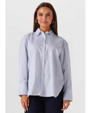 WITHBLACK Damen Blusen Wblnoa Ls Striped Shirt - Blau