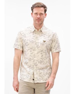 PME LEGEND Herren Hemden Skynight S/S Aop Desert Flower On Ctn Jersey Pique - Weiß