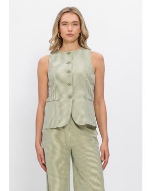 Ydence Damen Blazers Gilet Jette - Grün
