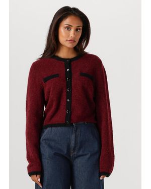 Gestuz Damen Pullover & Cardigans Gzalpha Ls Contrast Cardigan - Rot