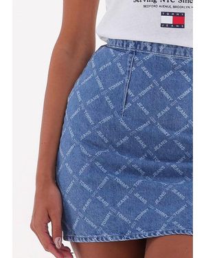 Tommy Hilfiger Minirock Tjw Denim Monogram Mini Skirt - Blau