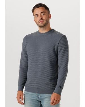 Cast Iron Herren Pullover & Cardigans Regular Fit Cotton Stretch Structure - Grau