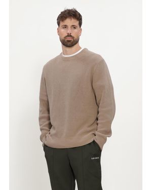 Les Deux Herren Pullover & Cardigans Rib Crewneck Knit - Natur