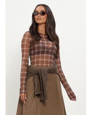 Minus Damen Tops & T-Shirts Msstefine Long Sleeve Top - Braun