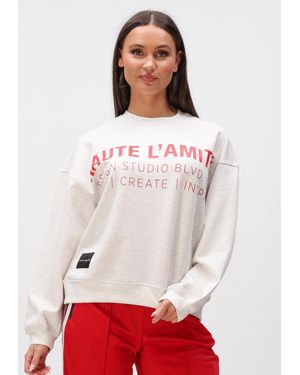 Haute L'Amitié Damen Pullover & Cardigans Studio Logo Sweat - Weiß