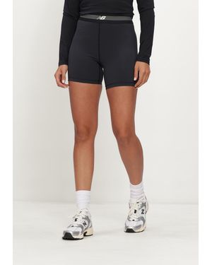 New Balance Damen Hosen Ac Fitted Short 5" - Schwarz