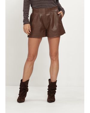 RUBY TUESDAY Damen Hosen Kisol Leather Shorts - Braun