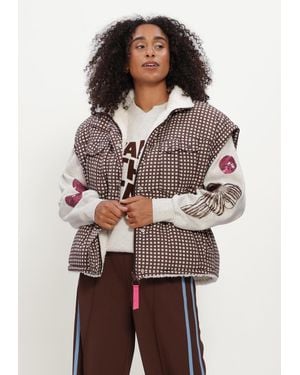 Pom Damen Jacken Glen Check - Grau