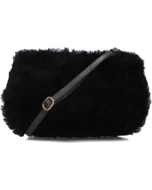Fred De La Bretoniere Umhängetasche Elle Furry Cross Body Damen - Schwarz